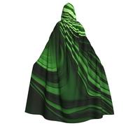 Evengigy Cape à capuche verte avec imprimé texturé incurvé pour femmes et hommes adultes