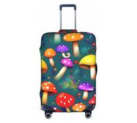 Evengigy Housse de protection pour valise de 45,7 à 81,3 cm Motif champignons lumineux, blanc, S