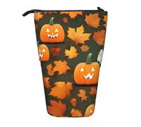 Evengigy Jolie trousse à crayons avec fermeture éclair et support réglable Motif citrouille Happy Thanksgiving Day