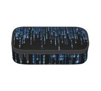 Evengigy The Blue Binaire Print Pencil Case Pencil Bag Pouch Portable Design Women Travel Makeup Bag Purse, Noir , Taille unique, Trousse de maquillage
