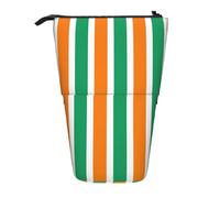 Evengigy Trousse à crayons avec fermeture éclair et support réglable Motif drapeau de la Côte d'Ivoire, Noir , Taille unique, Organiseur de sac