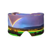 Evening Rainbow Bandeau de sommeil latéral unisexe Masque de sommeil et cache-oreilles (68,1 x 10,9 cm), intérieur et extérieur, voyage, yoga, confort réglable
