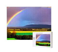 Evening Rainbow Puzzle en bois 500 pièces - Puzzle horizontal - Loisirs familiaux et défi cérébral