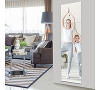 EVENLIVE Lot de 4 miroirs de 35.6 cmx4 pièces, sans cadre, auto-adhésifs, faciles à installer, miroir de placard, miroir de salle de sport pour la maison ou la salle de sport