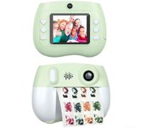 Evenoonest Appareil photo numérique à impression thermique pour enfants 6,1 | Pour une impression thermique instantanée, pas besoin d'encre, capture des souvenirs immédiatement, amusant pour les fêtes