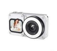 Evenoonest Appareil photo numérique double écran 4K 64MP | Caméra Vlog à double objectif avec lumière de remplissage et 20 filtres, autofocus 1080p pour enregistreur vidéo pour