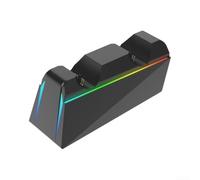 Evenoonest Base de charge rapide pour manettes sans fil PS5 Dual | RGB Illuminated Dual-Slot for Docking Station, Space Saving ABS Charger Stand for Console Accessories