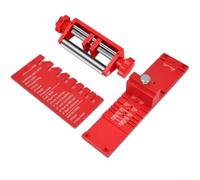 Evenoonest Gabarit d'affûtage en alliage d'aluminium, guide d'angle 10-40 | Jauge d'angle intégrée, compatible avec burins et fers à rabots, outils de travail du bois, rouleau stable, blanc