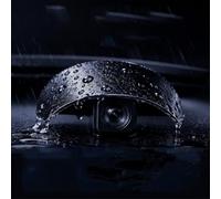 Evenoonest Housse de pluie pour caméra arrière en PVC souple | Visière aspect fibre de carbone pour verres latéraux et de recul, facile à installer