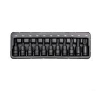 Evenoonest Jeu de 31 douilles 3/8 pour Torx Hex Triple Square | CR-V pour acier S2 résistant aux chocs avec poignée antidérapante, kit de finition noire, entretien du véhicule et tâches de