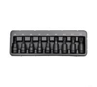 Evenoonest Jeu de 31 douilles 3/8 pour Torx Hex Triple Square | CR-V pour acier S2 résistant aux chocs avec poignée antidérapante, kit de finition noire, entretien du véhicule et tâches de