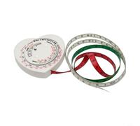 Evenoonest Mètre ruban d'indice de masse corporelle, calculateur d'IMC pour | Ruban adhésif rétractable en plastique, 150 cm, blanc, zones IMC à code couleur, mesure de la taille et des hanches, 1 pièce