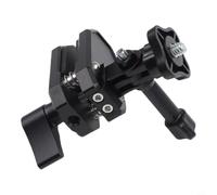 Evenoonest Pince de pare-brise en aluminium pour Insta360 X5 et DJI | Pour caméras d'action Osmo - Support moto robuste avec protection en caoutchouc double couche et filetage accessoire de 6,35