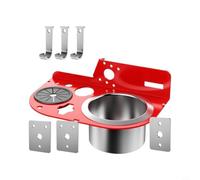 Evenoonest Porte-outils échelle avec grand seau, métal | Support antidérapant 40 mm, capacité de clous 450-500, support 7 vis pour la stabilité, 20 x 15 x 15 cm