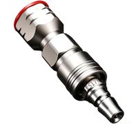 Evenoonest Pulvérisateur de peinture Airless à connexion rapide, en acier | Embout de pulvérisation, rouge, changement rapide, basse pression, capuchon anti-poussière pour pulvérisateurs sans air