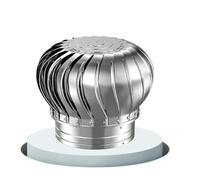 Évent de cheminée rotatif Rotation non motorisée de ventilateur turbine toit contreventée d'acier inoxydable 110-600mm imperméable à la pluie(200mm/7.9in)