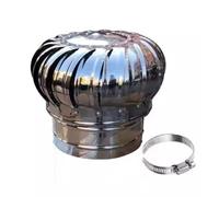 Évent De Toit De Turbine En Acier Inoxydable, Couvercle De Cheminée Rotatif, Fonctionnement Silencieux Et Résistant À La Pluie, Avec Pinces For Un Flux D'air Amélioré(Diameter 150-160mm)