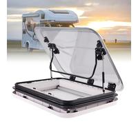 Évent de Toit pour Caravane RV, Sunroof et Grande Fenêtre de Toit LED, Hublot Universel pour Camping-Car, 800*500mm