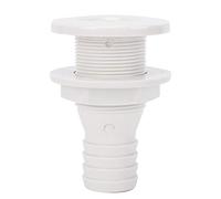 Évent de vidange de yacht en plastique ABS, connecteur marin à travers la coque pour bouchon de sortie de vidange de cale, connexion de tuyau, accessoire durable et léger pour (1-1/4 pouces)