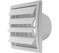 Évent d'échappement en plastique de 10,2 cm à 12,7 cm pour systèmes de CVC - Couvercle de grille d'aération - Couvercle de conduit mural - Bouchon d'échappement extérieur