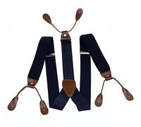 Event Decor Shop Bretelles élastiques de 25 mm pour homme et femme - Bretelles réglables avec boucles à boutons en cuir et clips antidérapants solides pour pantalon de soutien pour tenues formelles