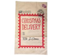 EVENT DECOR SHOP Grand sac de Père Noël personnalisé Poste aérienne du Pôle Nord | 48 x 78 cm Sac cadeau en toile de jute avec cordon de serrage | Rangement festif pour cadeaux de vacances, cadeaux de