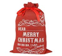 EVENT DECOR SHOP Grand sac de Père Noël traditionnel vintage en toile de jute imprimée Joyeux Noël 42 x 31 cm