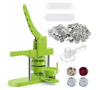 Event Decor Shop Kit professionnel de création de boutons de 58 mm - Presse manuelle pour badges - Outil multi-tailles avec découpes de 58 mm - Pour logos, écoles, ONG et événements