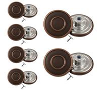 Event Decor Shop Lot de 10 boutons de jeans en laiton avec marteau à vis arrière sur attaches de fixation de rechange pour réparation de pantalons en denim, bricolage, vestes, vêtements en cuir
