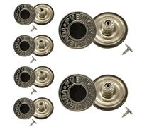 Event Decor Shop Lot de 10 boutons de rechange sans couture de 19 mm, rivets de fixation en bronze durable avec broches arrière pour jeans, vestes et jupes