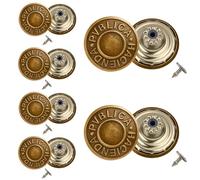 Event Decor Shop Lot de 100 boutons de rechange sans couture de 14 mm, rivets de fixation en bronze durable avec épingles à l'arrière pour jeans, vestes et jupes