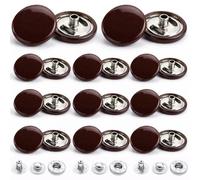 Event Decor Shop Lot de 50 boutons-pression à ressort en S marron de 15 mm, durables et légers, pour vestes, jeans, artisanat du cuir, sangles et projets de couture, réparation de vêtements