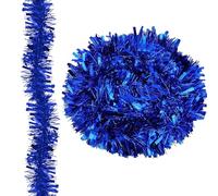 Event Décor Shop Lot de 8 grosses guirlandes de Noël bleues - Décoration métallique luxueuse pour sapin de Noël, maison, table, plafond, utilisation intérieure et extérieure, festival et Nouvel An