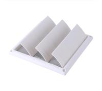 Évent en plastique, couvercle de grille de sortie d'air en plastique 1PC 3 volets grille de ventilation de conduit mural avec filet neuf pour ouverture de conduit(20 * 20CM)