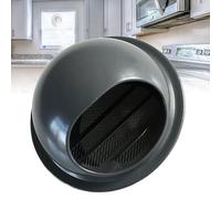Évent externe, conduit rond, soffite mural, couvercle de grille d'extraction avec persiennes, for système ventilation, climatisation, cuisine(Dark gray,70mm)