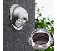 Évent externe, couvercle de conduit d'aération d'admission d'échappement étanche en forme boule fraîche acier inoxydable avec maille, grille valve d'air sphérique, processus dessin, gants(50mm(2inch))