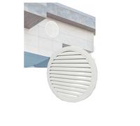 Évent rond à persiennes en alliage d'aluminium - for bouches d'aération sur les murs extérieurs des villas, greniers et toits en acier léger.(25cm/9.8in)