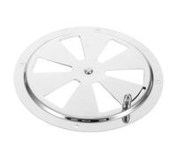 Évent Rond de Yacht en Acier Inoxydable 6 Pouces, Ouverture Manuelle | Finition Miroir Argentée, Volet à Persienne Précis, Poignée Latérale, pour Cabine et Espaces Mobiles