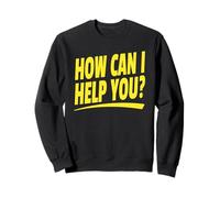 Event Staff How Can I Help You (Impression Recto Verso) Jaune Vif Sweatshirt