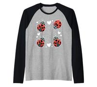 Éventail à Insectes Coccinelles pour Amoureux de la Nature Manche Raglan