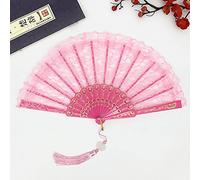 Éventail à main en dentelle, éventail de mariage vintage, pliable, style victorien espagnol, rafraîchissant en été, anniversaire, fête, Halloween, carnaval, danse, rose