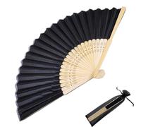 Éventail à main en papier de bambou - Éventail de poche pliable - Couleur - Cadeau décoratif - Pour invités