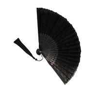 Éventail à main pliable en dentelle avec fleurs - Accessoires décoratifs chinois - Pour événements, festivals, célébrations - Cadeau pliable chinois espagnol