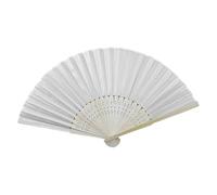 Éventail à main pliable en soie Pure PAI - Éventail de peinture de calligraphie en soie pour femme, éventail pliable en bois de soie