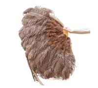 Éventail à Plumes Éventail de Plumes for fête, Mariage, Spectacle Danse du Ventre, Bricolage décoratif, 13 os(Brown,1PCS Right Hand)