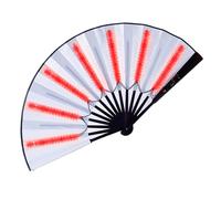Éventail chinois lumineux - Éventail manuel lumineux multicolore | Accessoire de spectacle de théâtre à LED, accessoire lumineux, gadget fluorescent pliable, costume de spectacle de foi