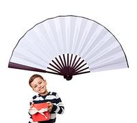Éventail chinois pliable en tissu de soie de 8/10 pouces, éventail d'écriture et de peinture pour décoration de maison de thé, restaurant et café