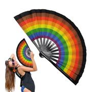 Éventail de danse chinoise - Grand éventail pliant de 33 cm, grand ventilateur de scène | Élégant ventilateur à main Kung Fu pour les spectacles, la décoration de la maison, la danse, la