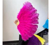 Éventail de danse du ventre en rayonne dégradé LED pour femme pour performance sur scène et pratique artistique
