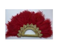 Eventail de Danse en Plumes Éventail à Plumes de Grande Taille for Femme, Double Face, idéal for Un Mariage Eventail Mariage(Color 9)